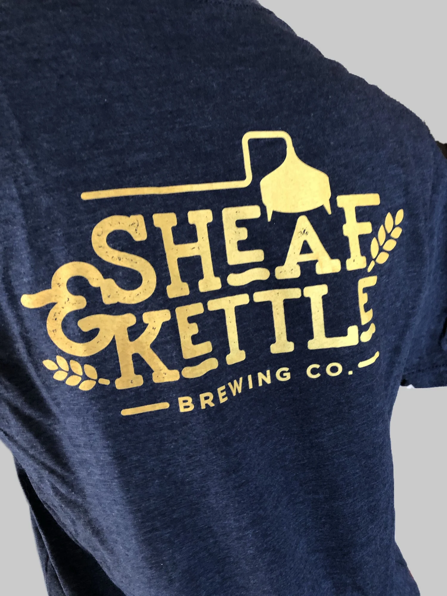 Sheaf and Kettle Brewing Co Eaton Colorado screen printed tee back
